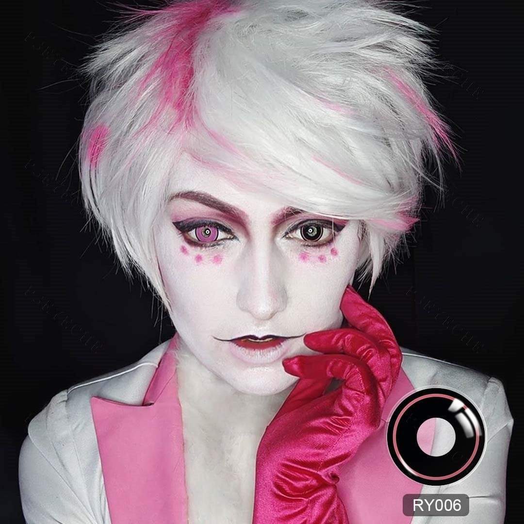 Pink Rim contacts for halloween