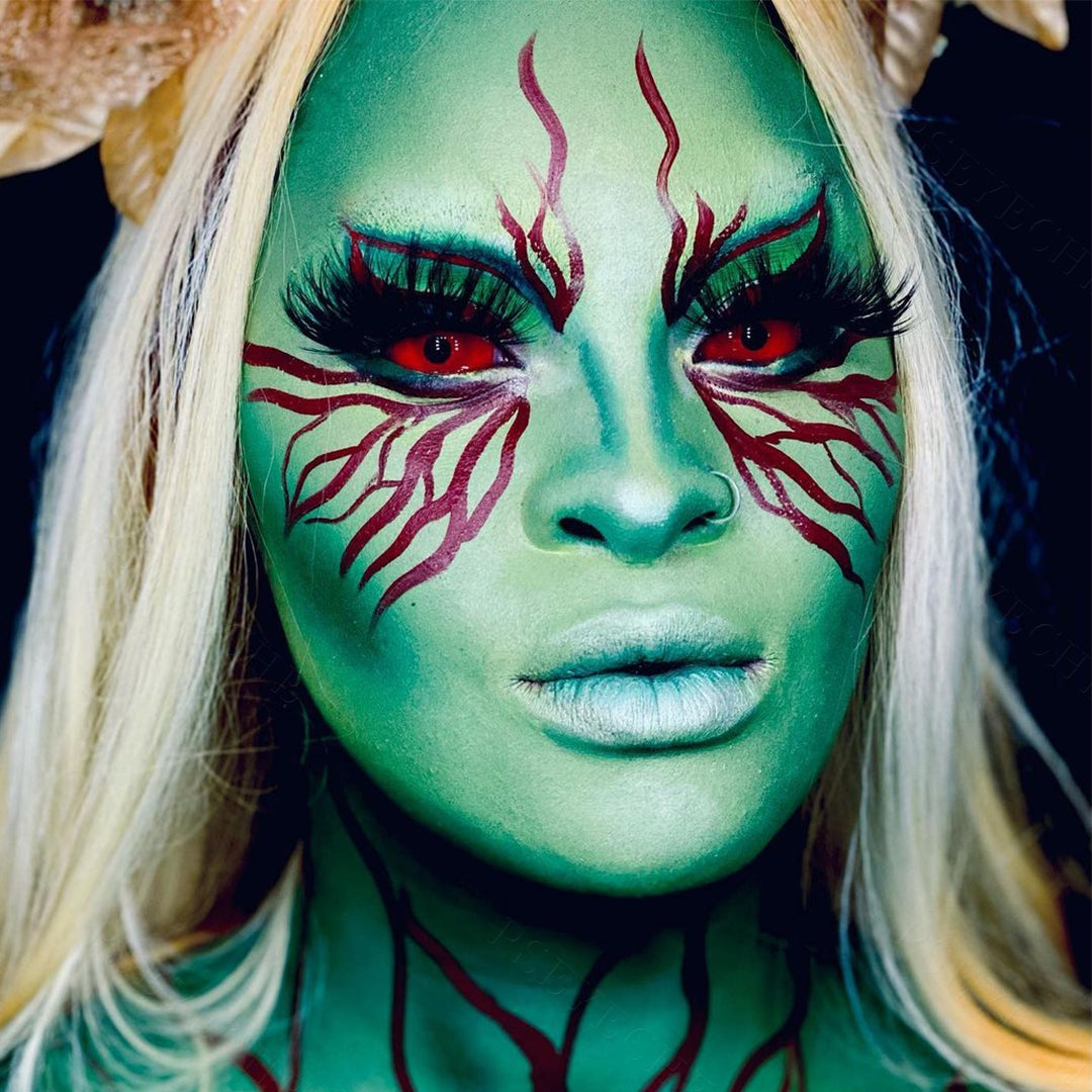 22mm Full Red eyes Halloween costume Sclera Contacts