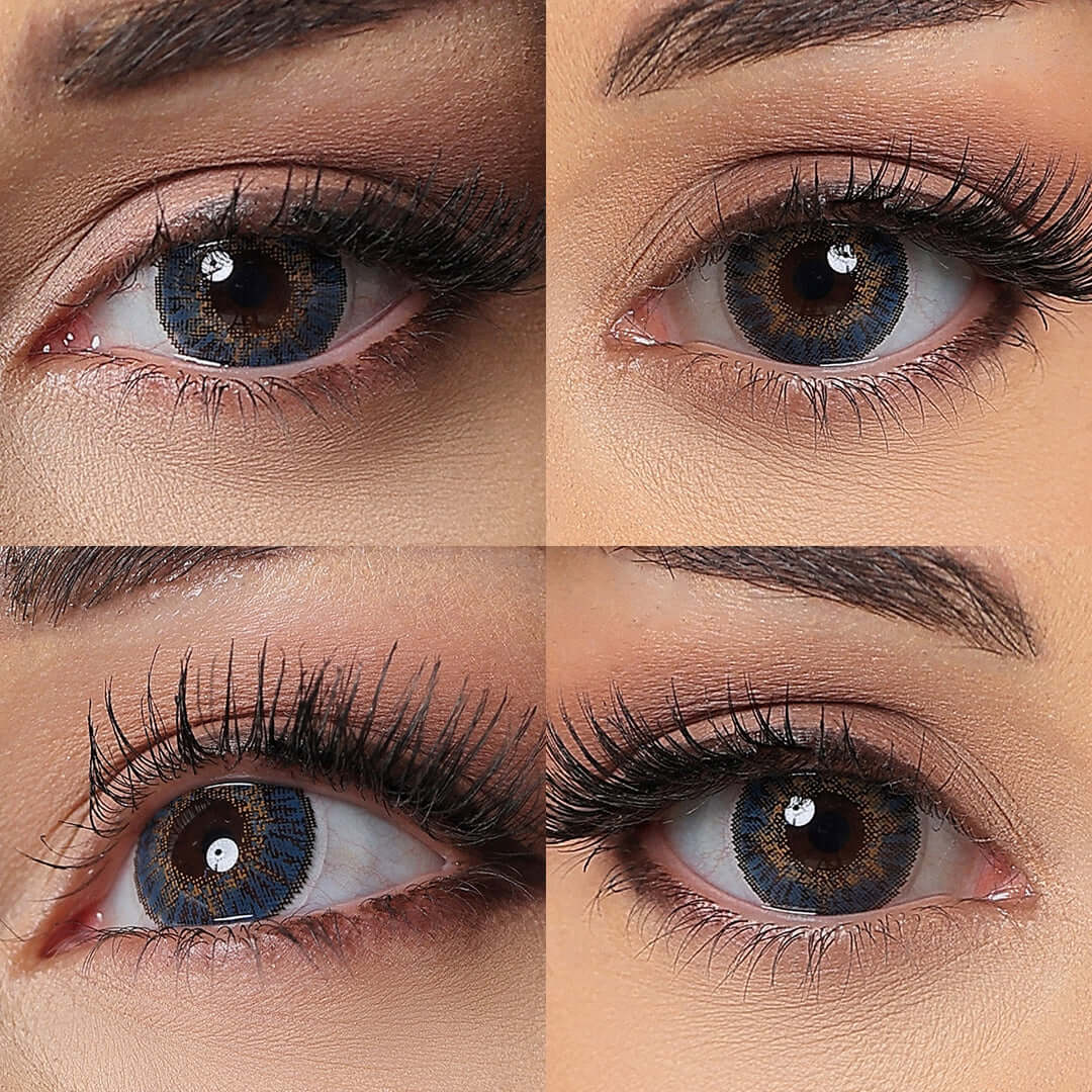 3 Tone Blue Contacts for dark eyes
