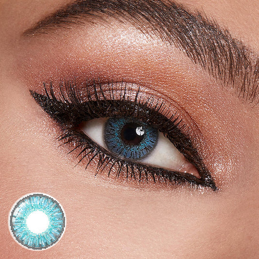 3 Tone Brilliant Blue Colored Contacts