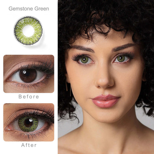 3 Tone Gemstone Green Contacts