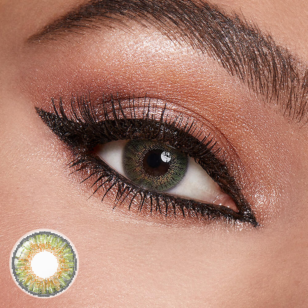 3 Tone Green Colored Contact Lenses