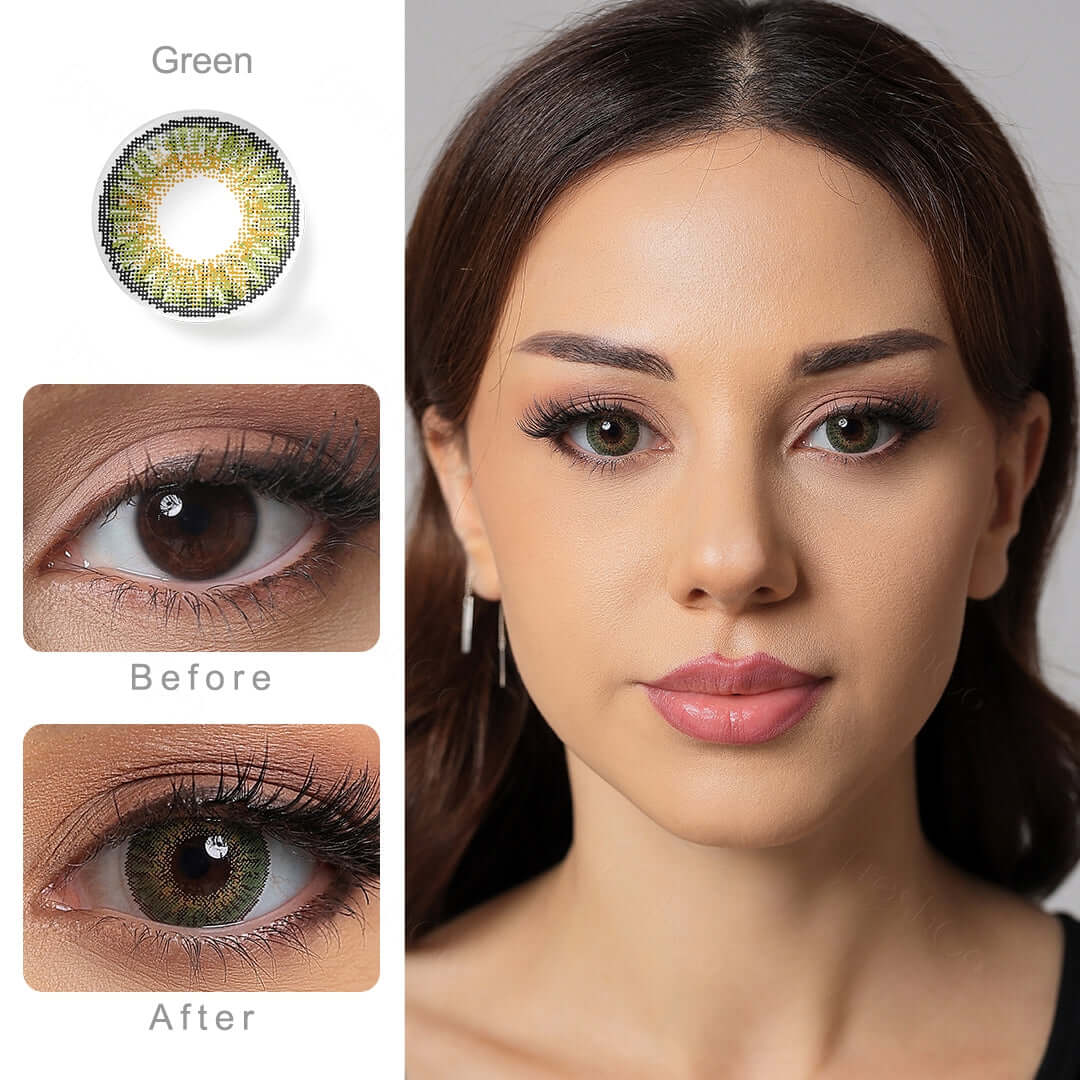 3 Tone Green Contacts