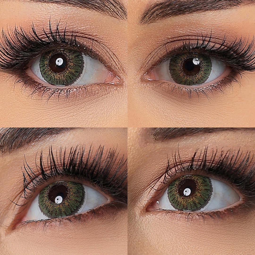 3 Tone Green Contacts for dark eyes