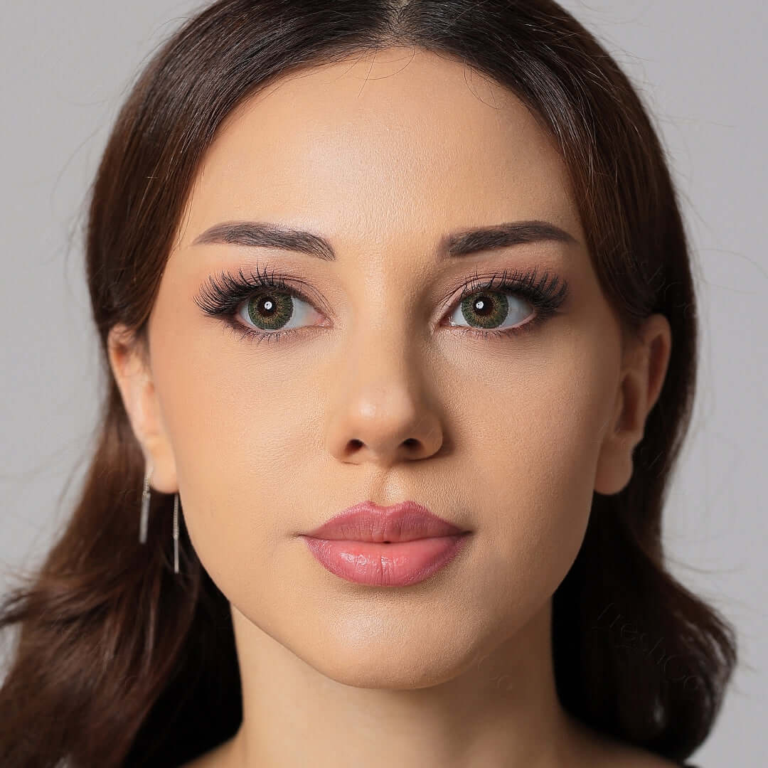 3 Tone Green Contacts on brown eyes
