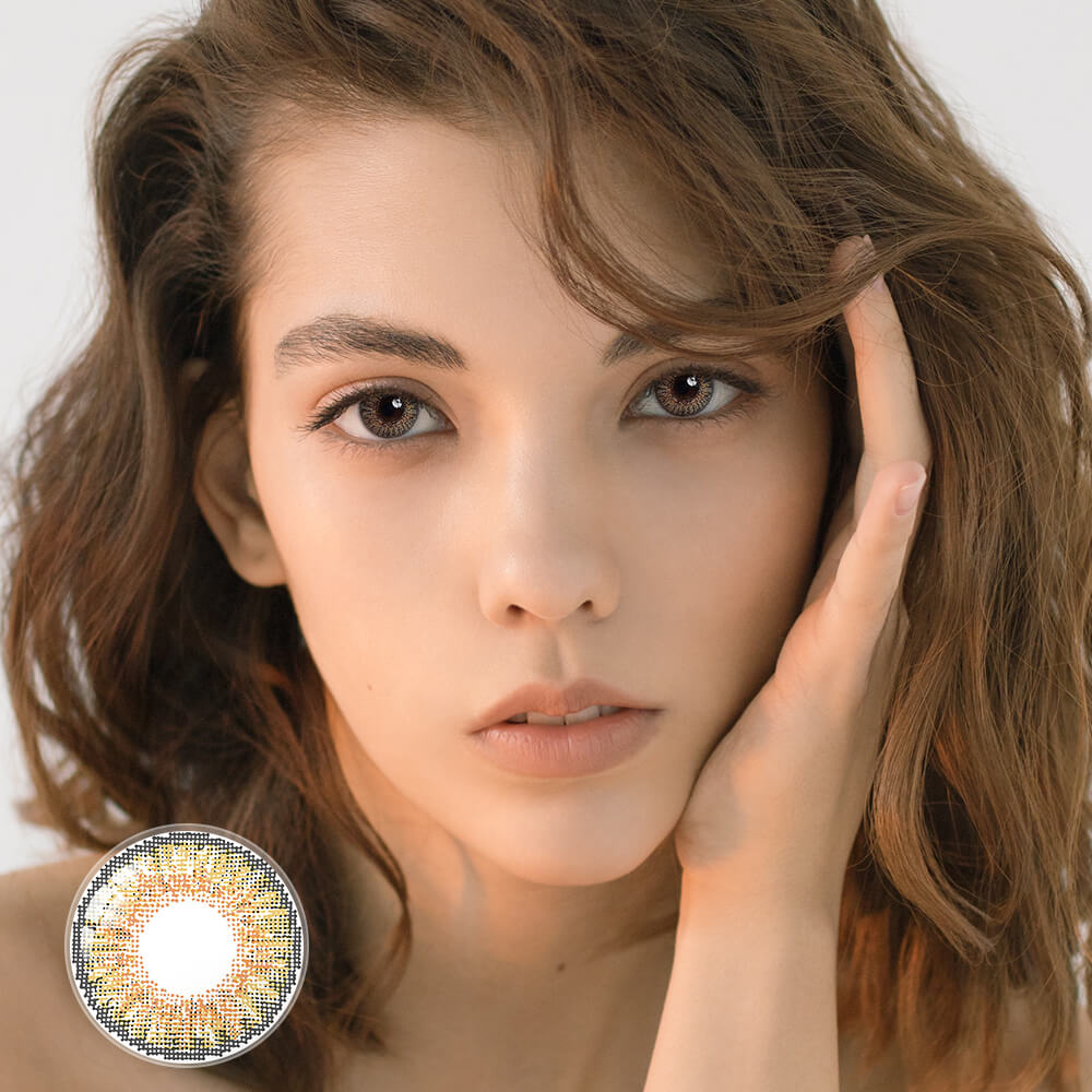 3 Tone Pure Hazel Colored Contacts