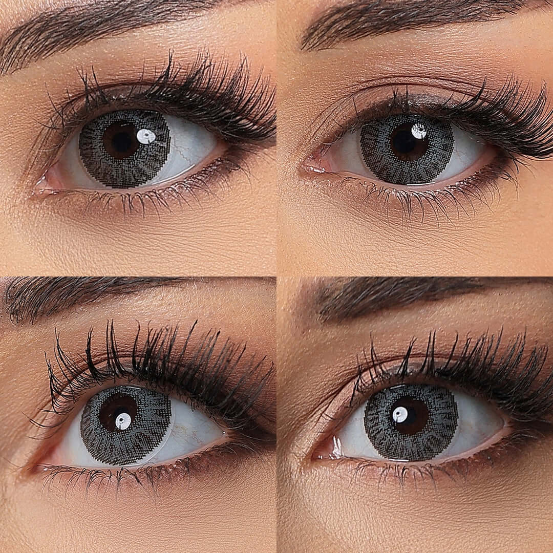 3 Tone Sterling Gray Contacts for dark eyes