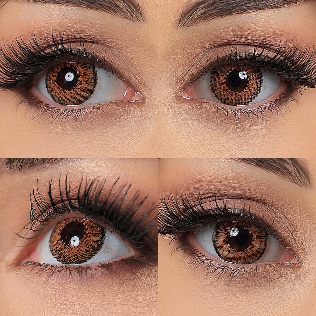 3 tone honey contacts for dark eyes