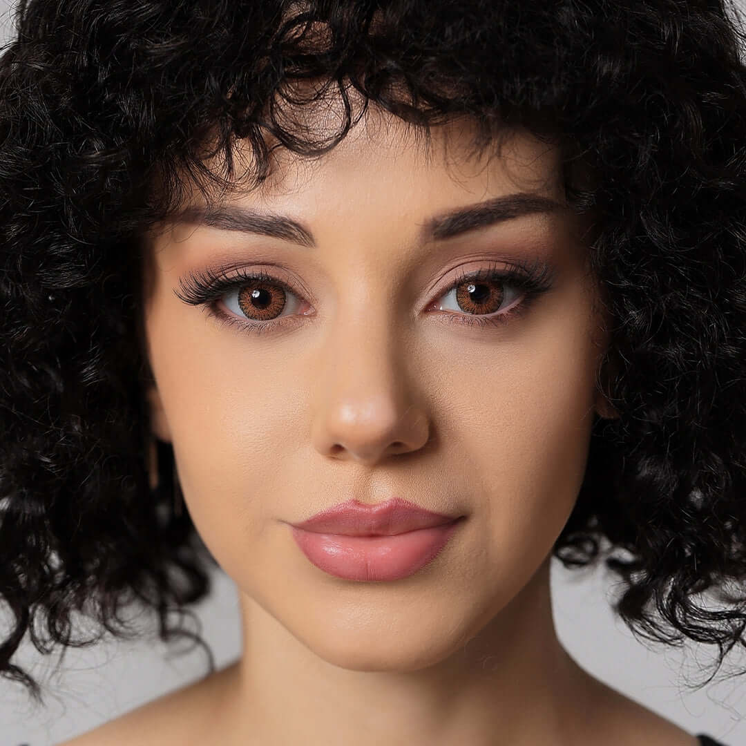 3 tone honey contacts on brown eyes