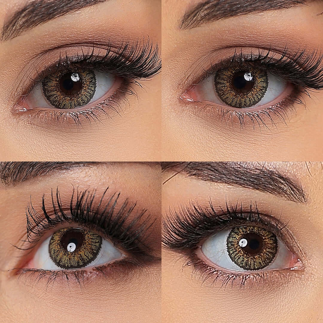 3 tone pure hazel contacts for dark eyes