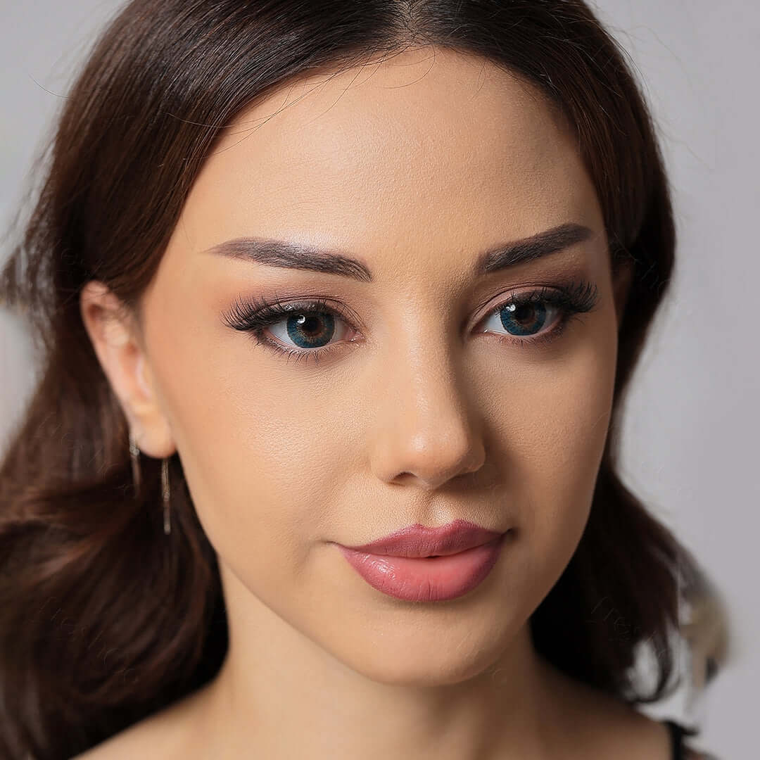 3 tone turquoise contacts on brown eyes