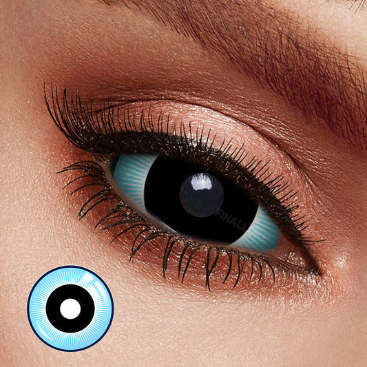 Black and Blue Sclera Contacts
