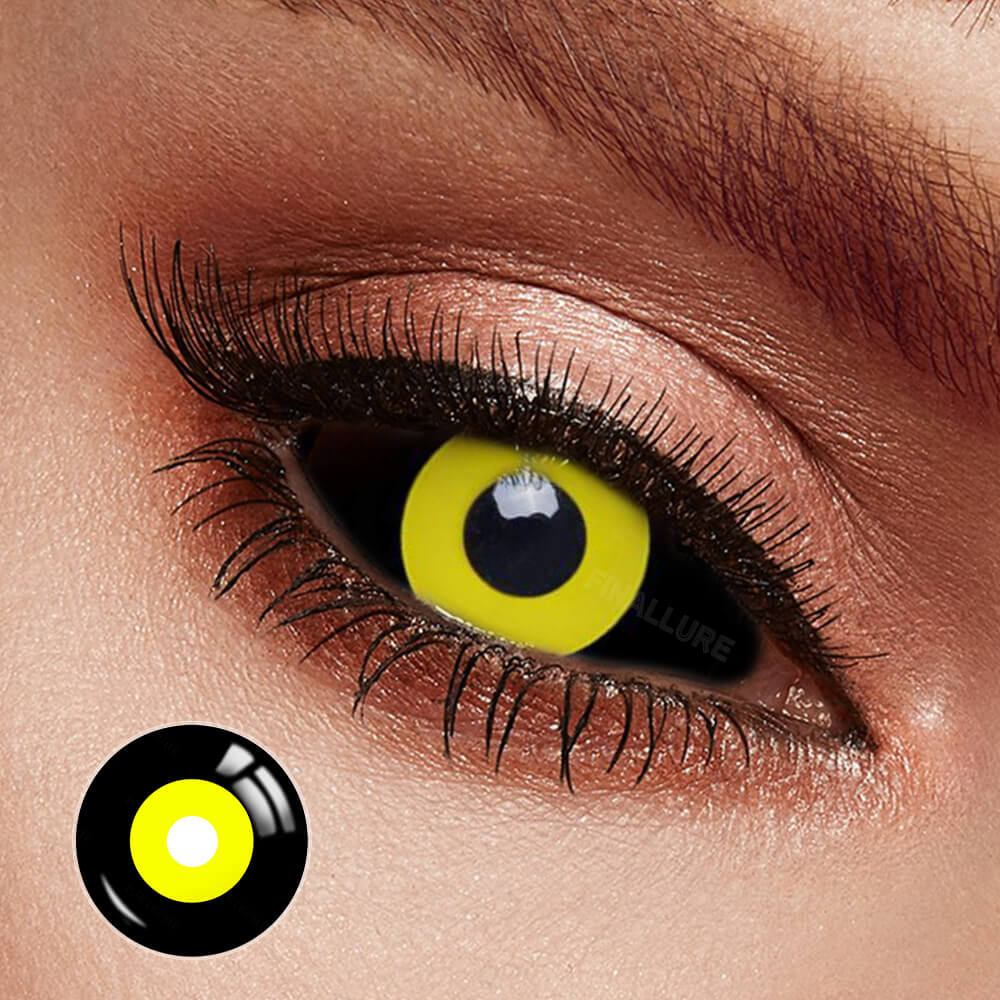 Black and Yellow Sclera Contacts