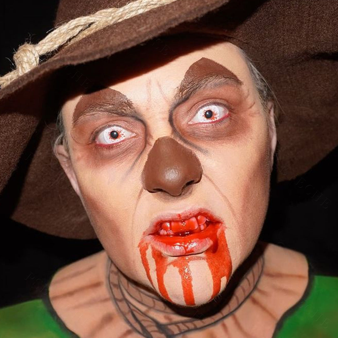 Crazy Blood Splat Contacts for Halloween Costume