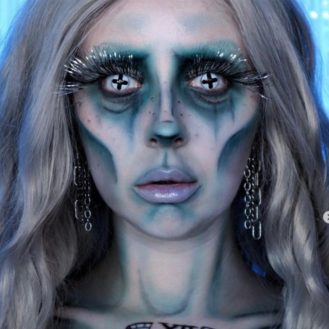 Cross Black White contact lenses for cosplay