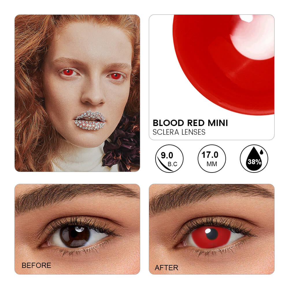 Blood Red Mini Sclera Lenses