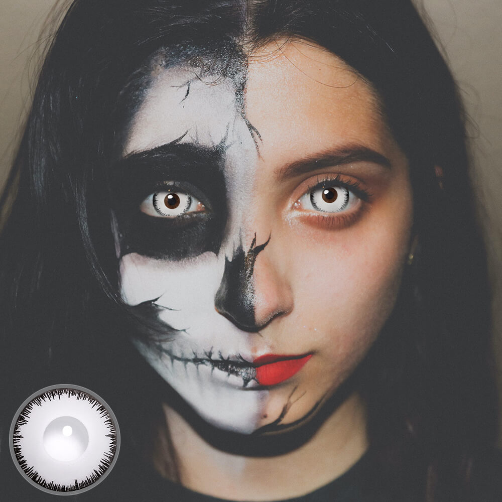 Werewolf White eye Mini Sclera contact Lenses