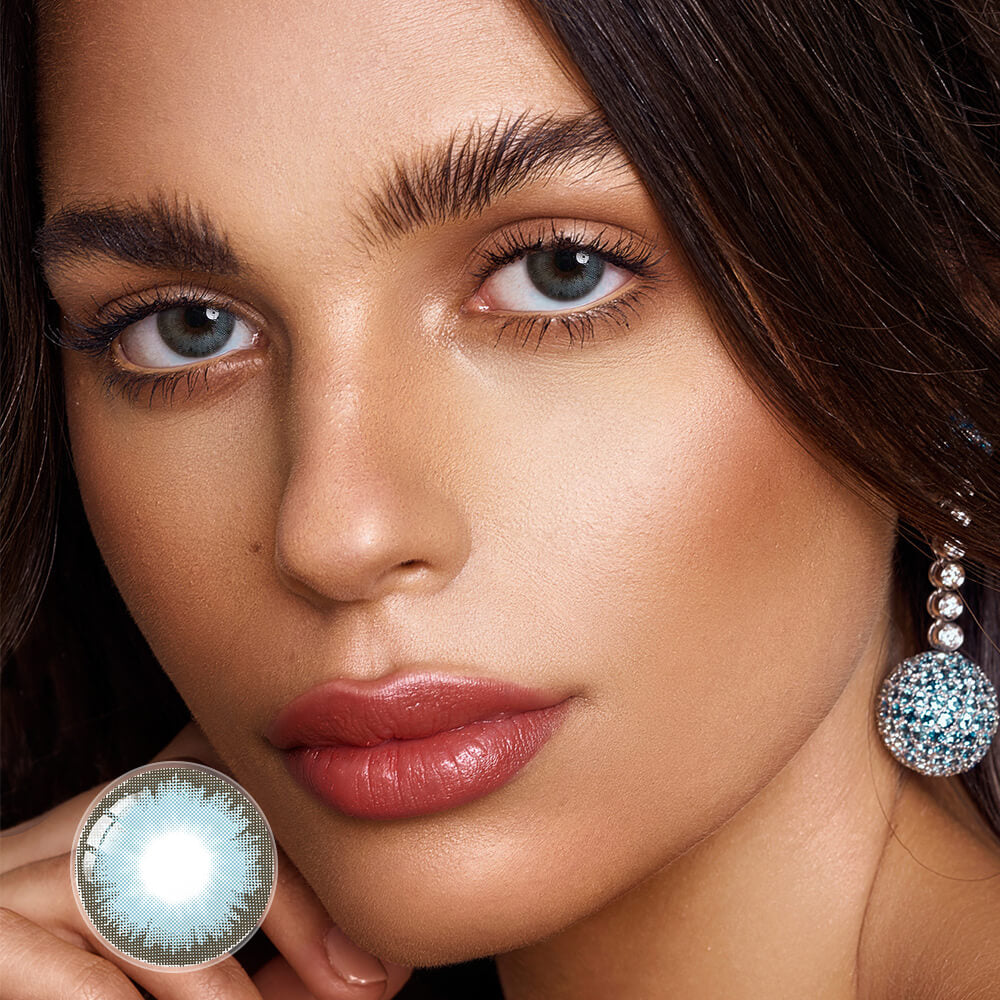 Diamond Pacific Blue Colored Contacts