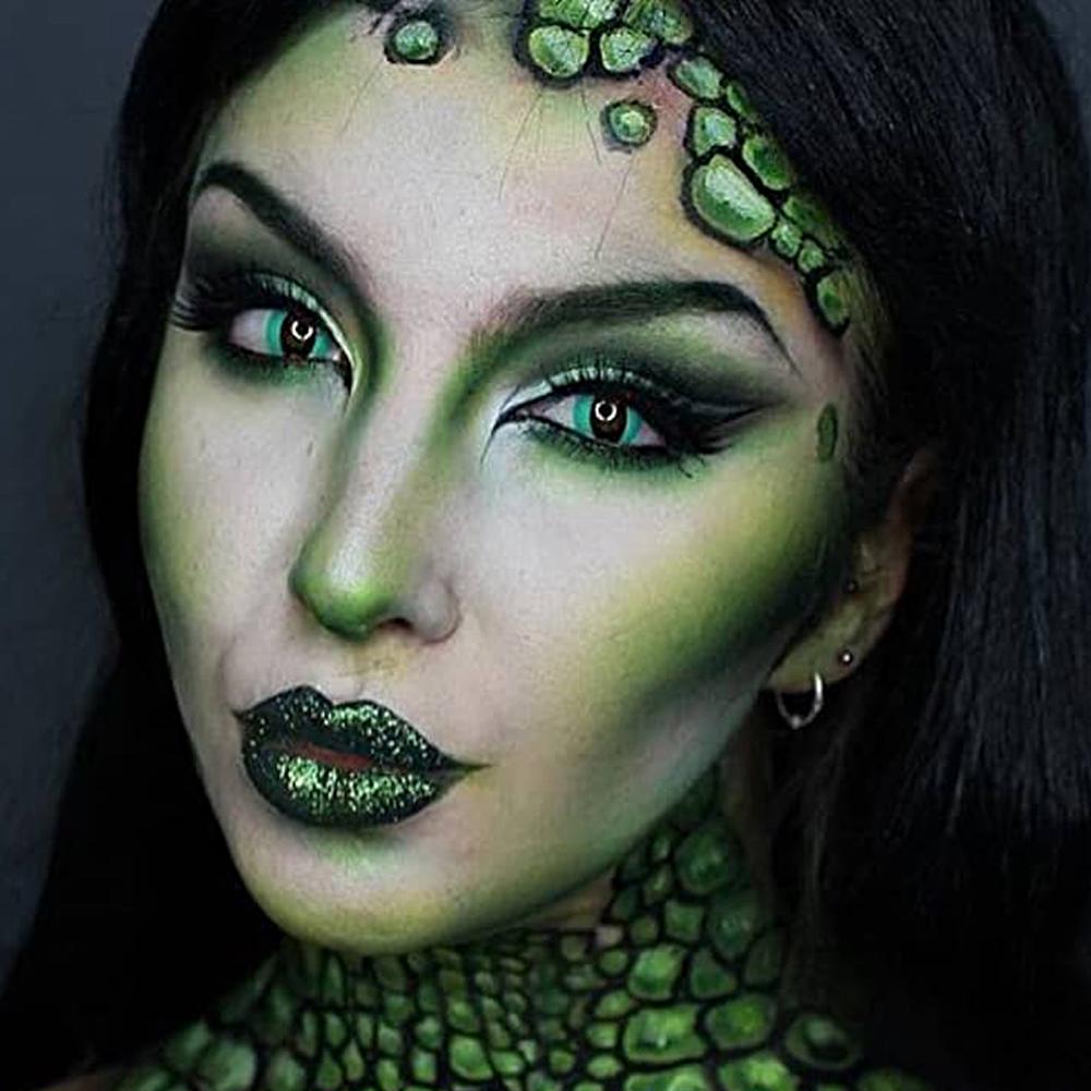 Green Cat Eye Contacts for Halloween Cosplay