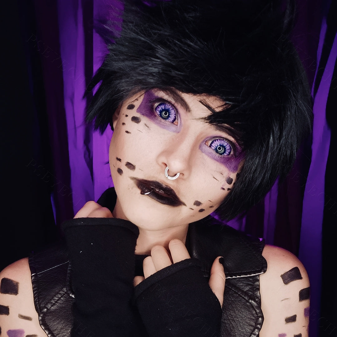 Halloween Purple Snowy Night Sclera Contacts