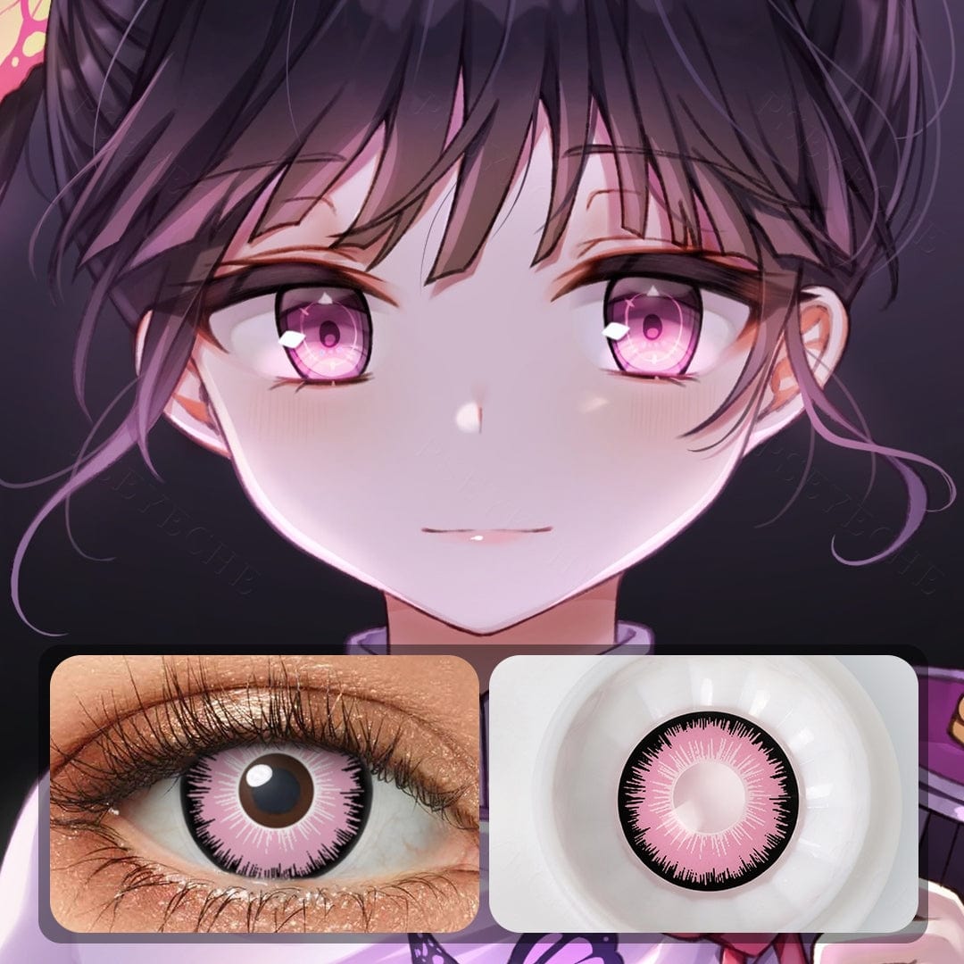 Kanao Black And Pink Eyes lenses for anime cosplay