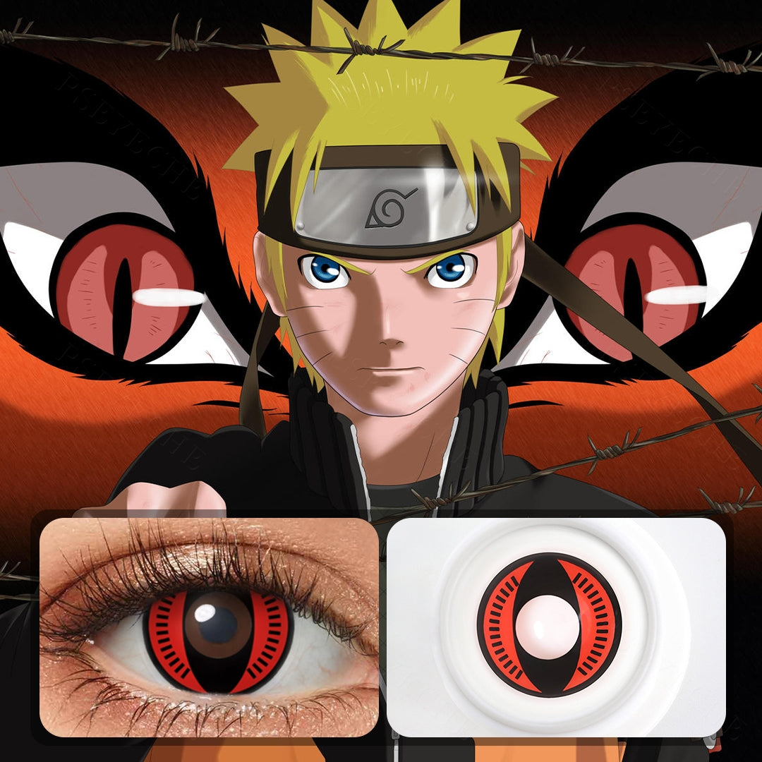 Naruto Nine Tails Eye contacts for naruto anime costume