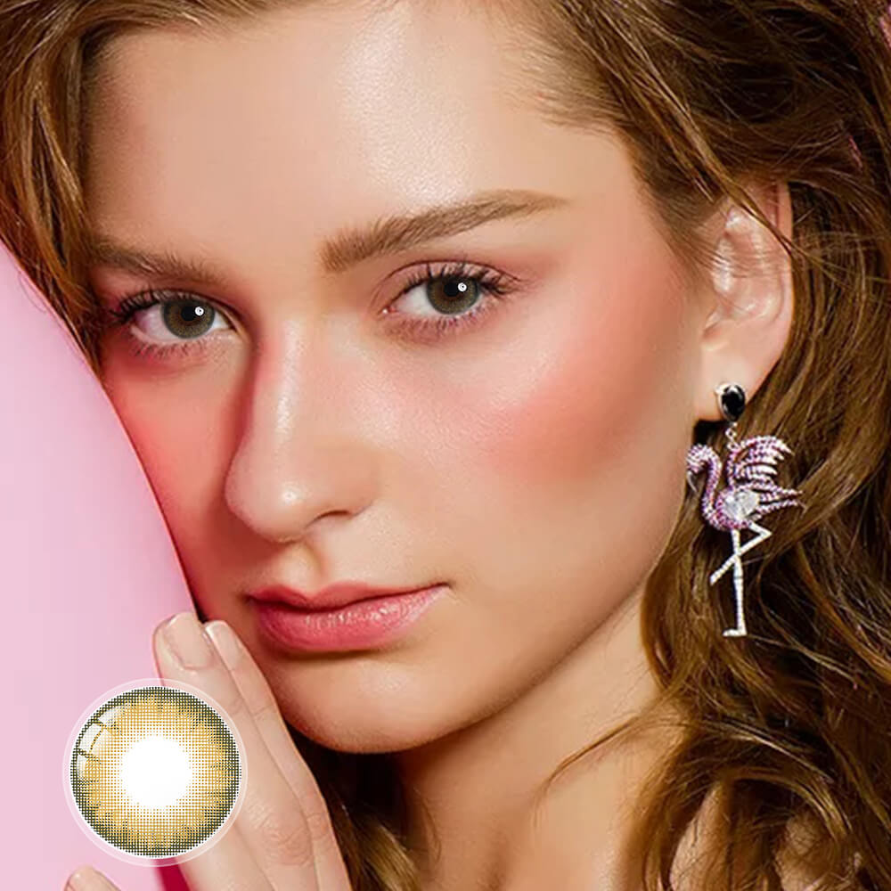 Pro Khaki brown Colored Contact Lenses