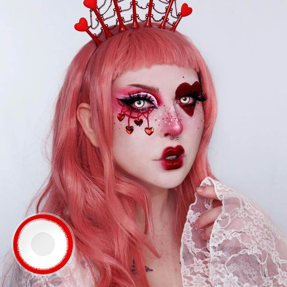 Saw White cosplay Contact Lenses