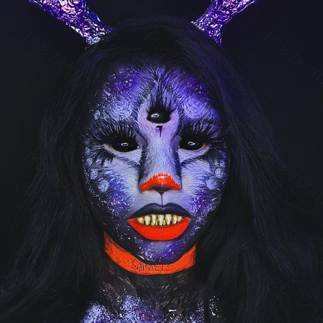 Scary full eye black sclera cosmetic cosplay conttact lenses