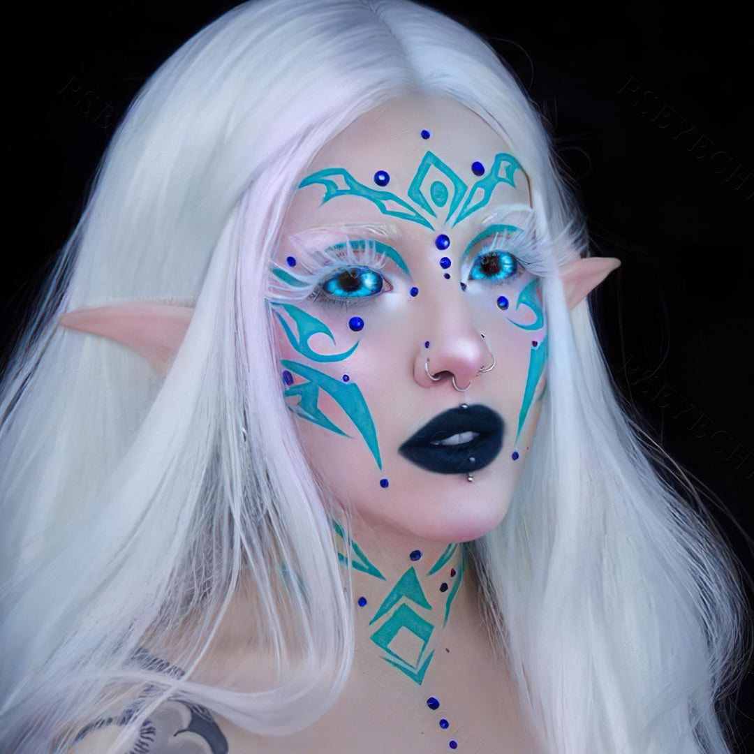 Snowy Night Halloween Sclera Contacts for cosplay