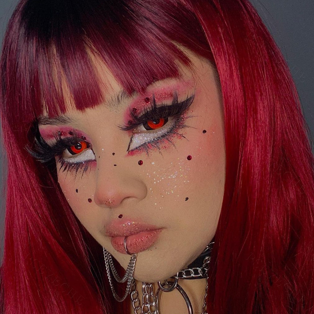 Tokyo Ghoul Black  Red Mini Sclera Lenses Halloween Contacts