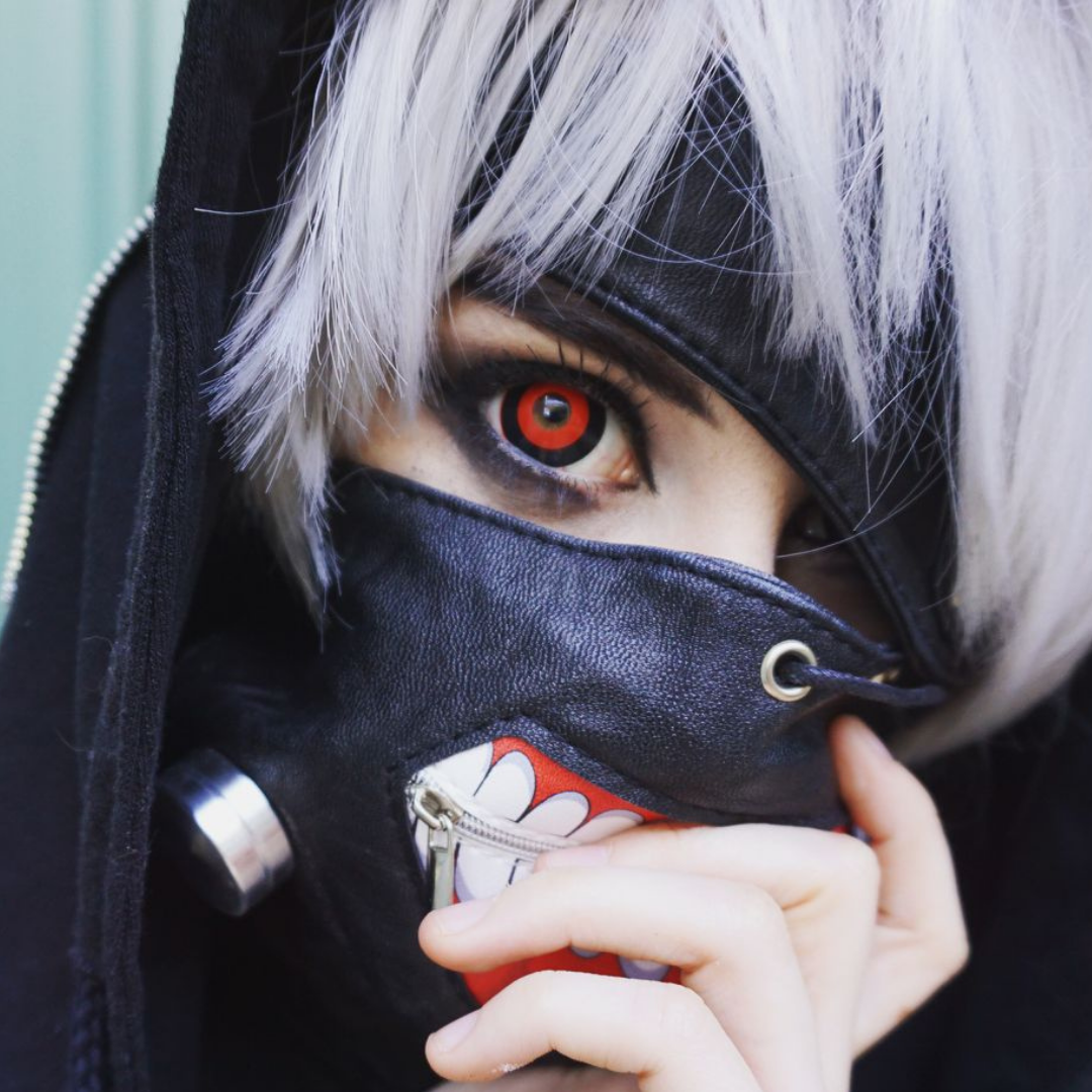 Tokyo Ghoul Black Red Sclera Cosplay Contacts