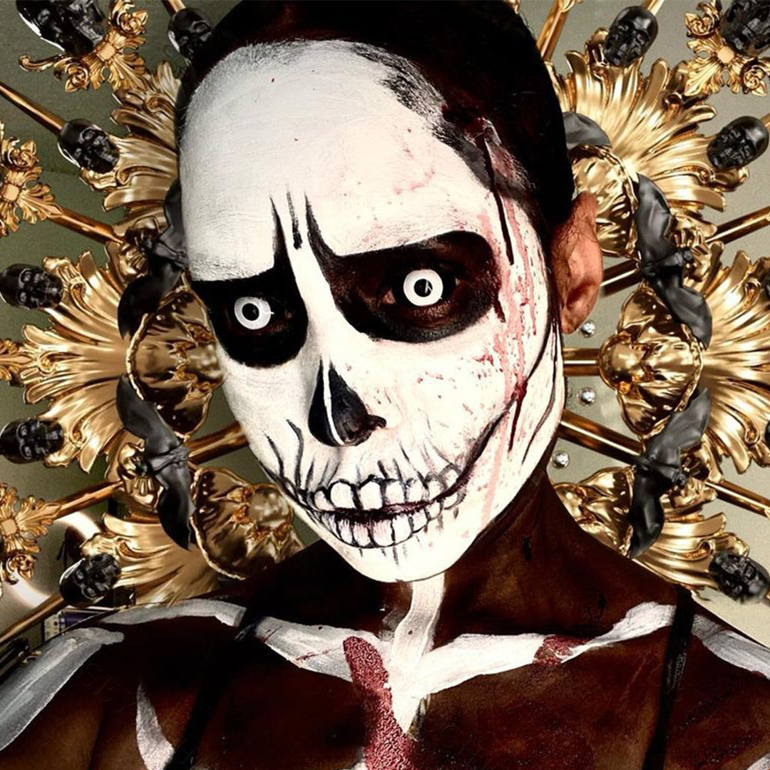 Vampire Black White Sclera Contacts