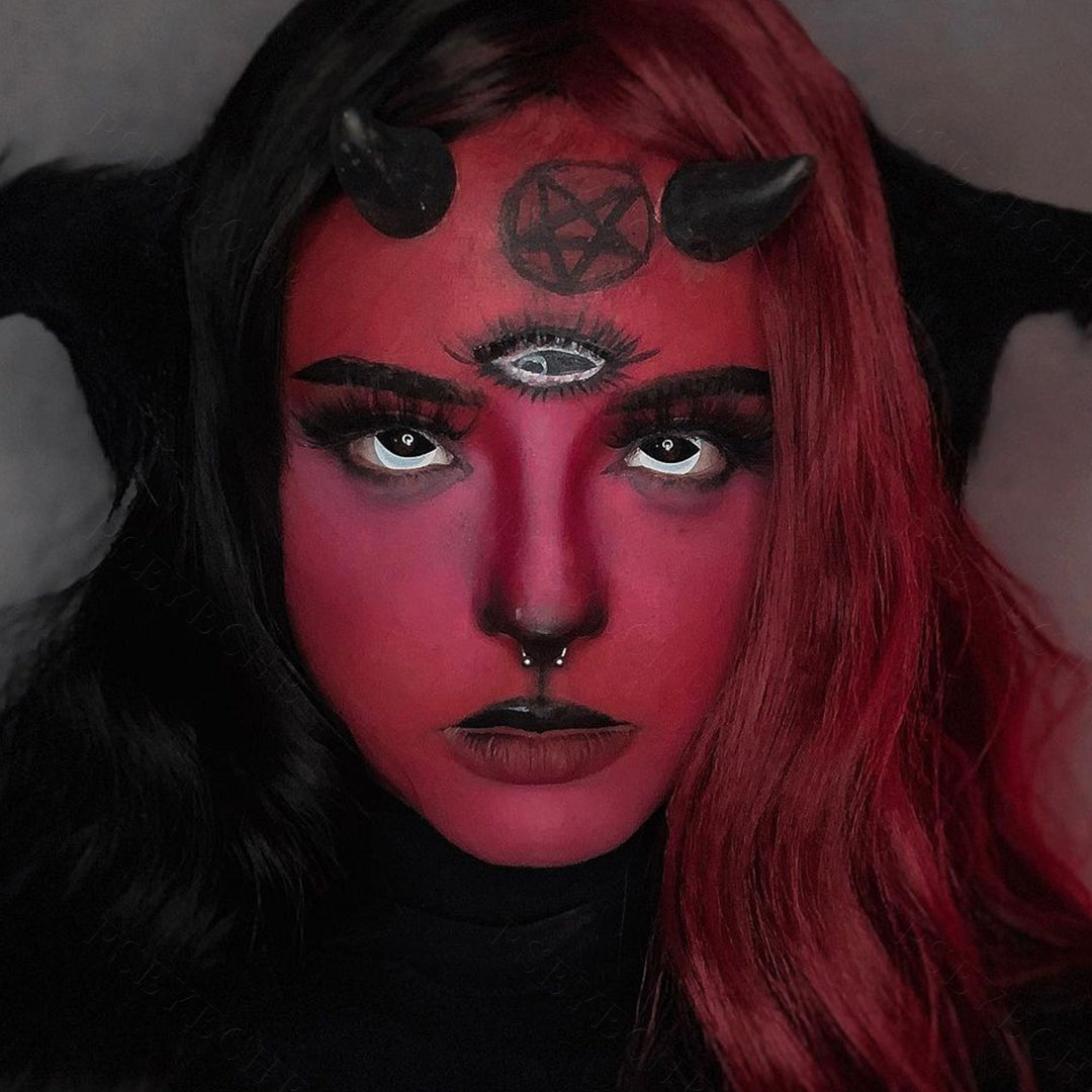 White Cat Eyes Contact Lenses for cosplay costume