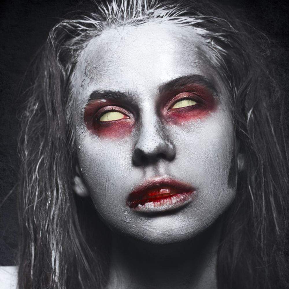 Blind Yellowish Sclera Contacts for halloween cosplay