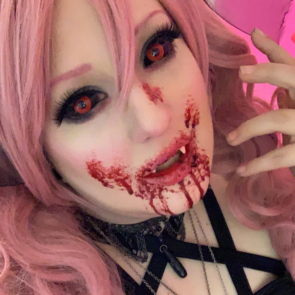 Jigsaw Black Red Sclera Contact Lenses for cosplay