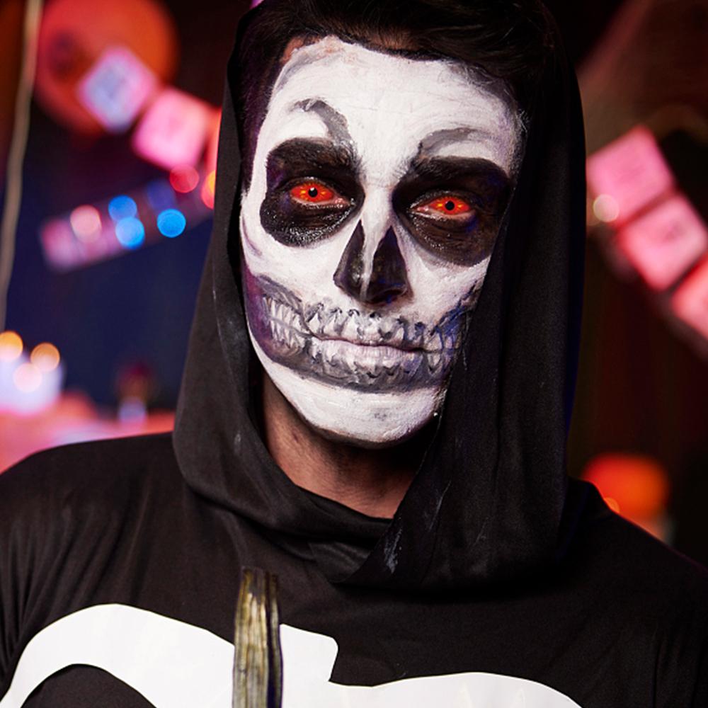 Red Fire Sclera Cotnacts for halloween