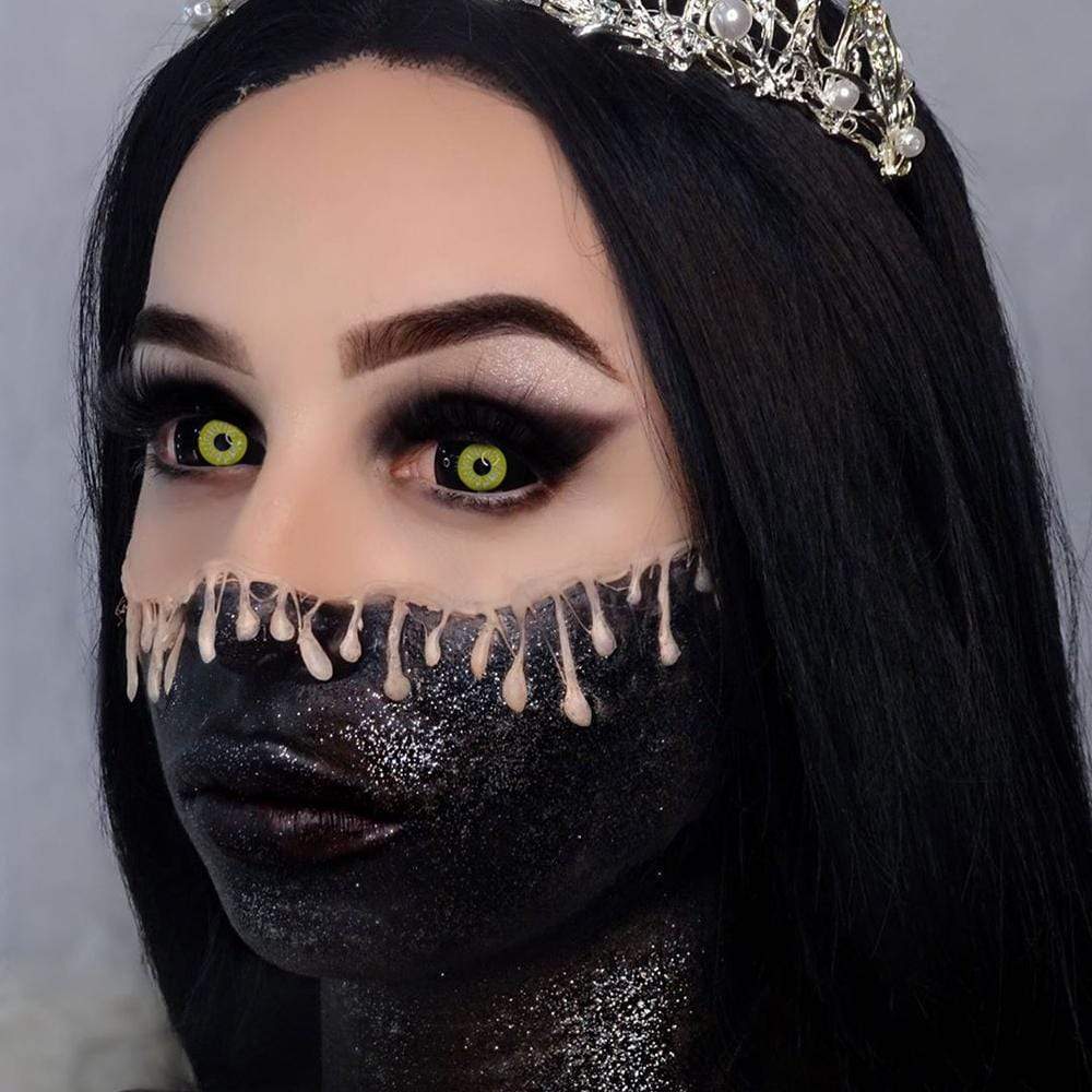 black yellow sclera contact lenses