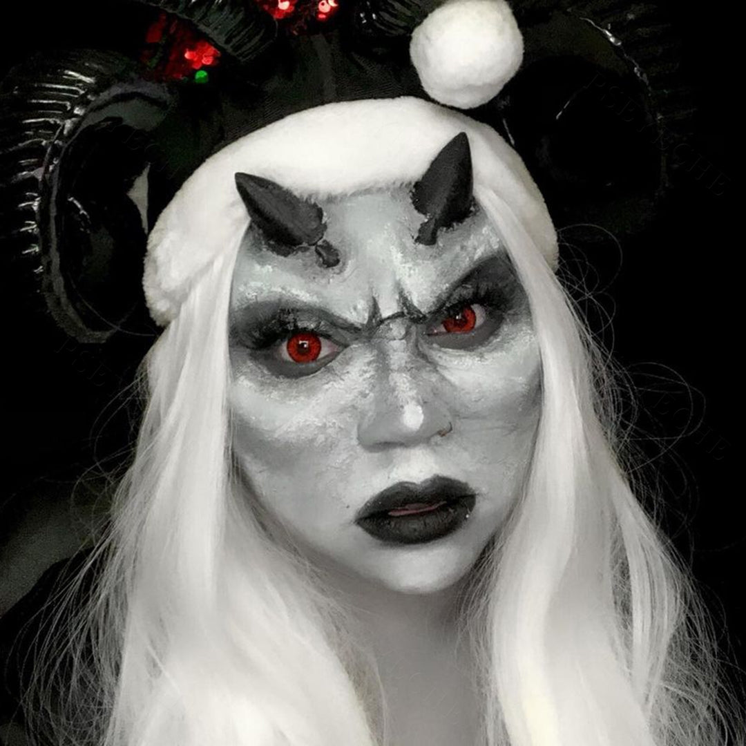 Red Crack Contacts for Halloween Cosplay