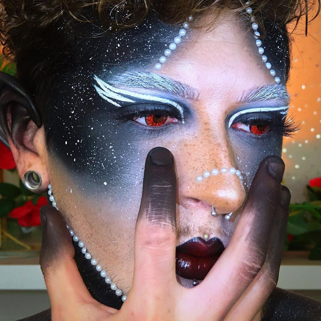 Red Crack eye contacts for cosplay