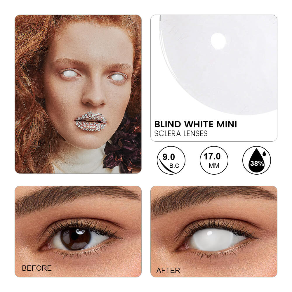 Blind White Mini Sclera Lenses