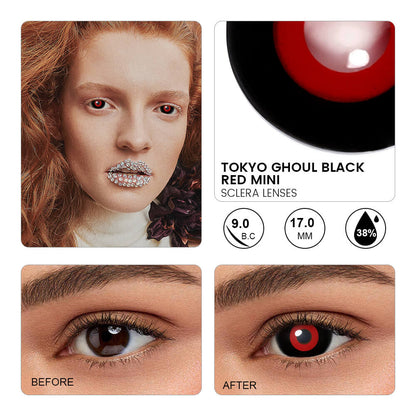 Tokyo Ghoul Black Red Mini Sclera Lenses