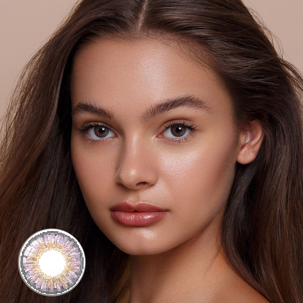 3 Tone Amethyst Colored Contact Lenses