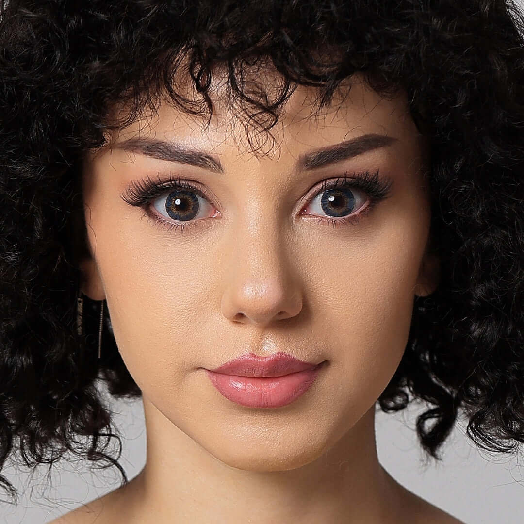 3 Tone Blue Contacts on brown eyes