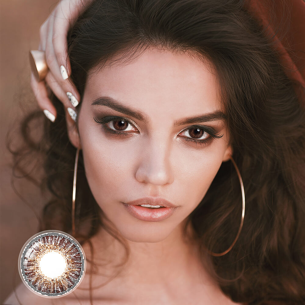 3 Tone Brown Colored Contact Lenses