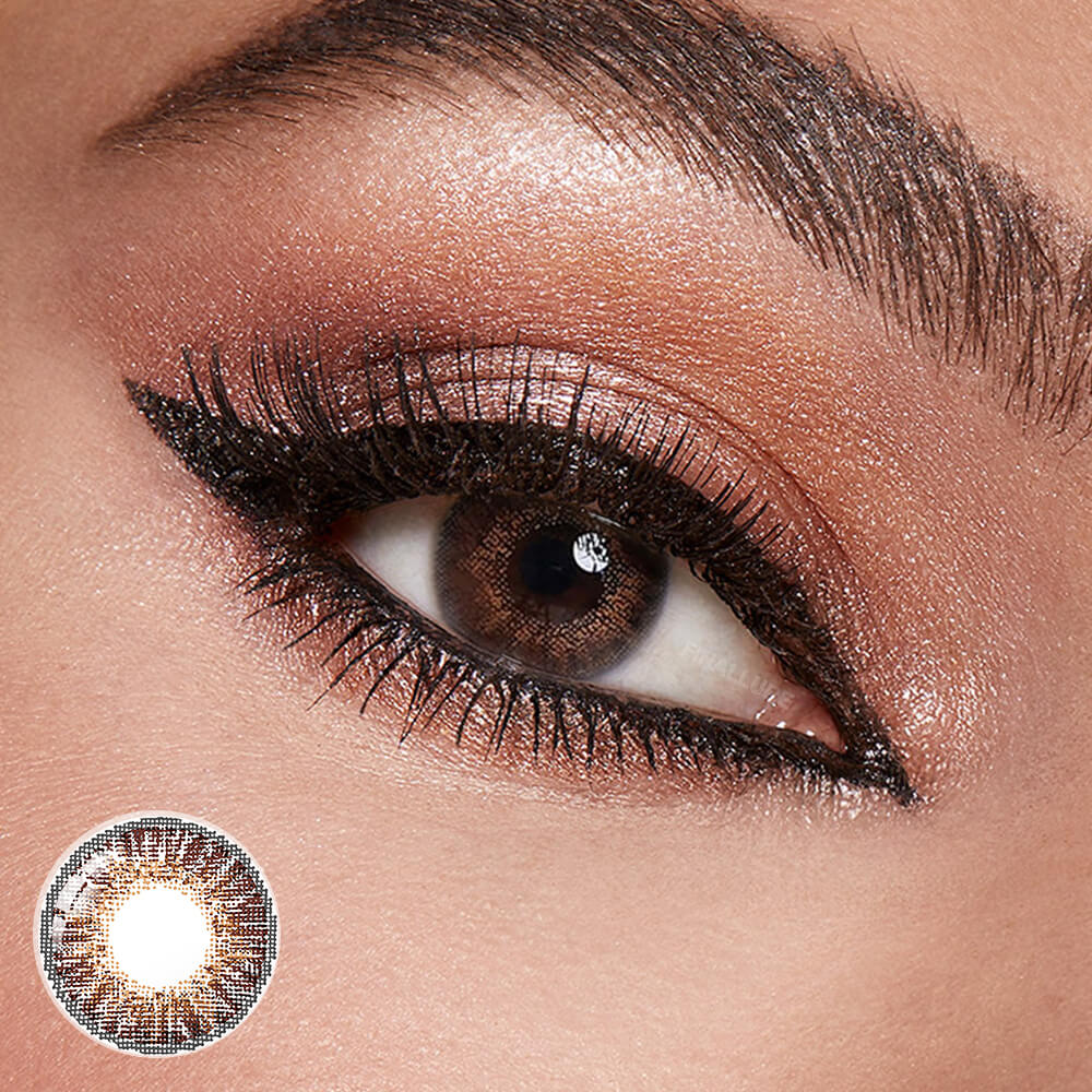 3 Tone Brown Colored Contacts for Brown & Light Eyes
