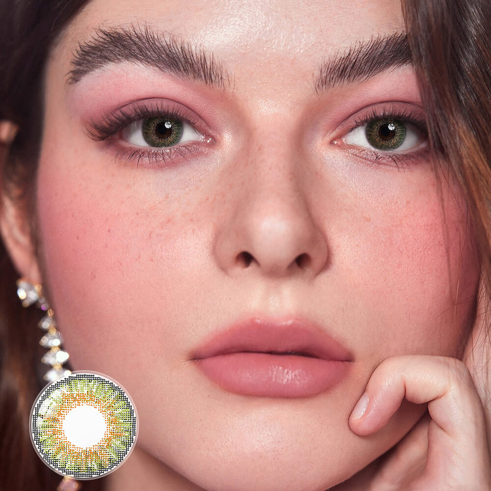 3 Tone Green Colored Contact Lenses for daily wear