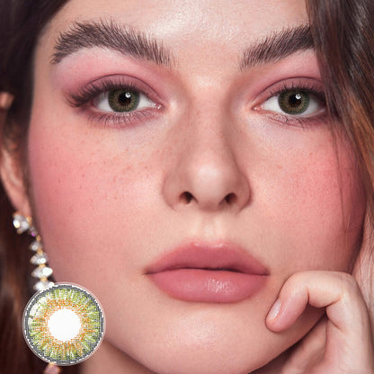 3 Tone Green Colored Contact Lenses for daily wear