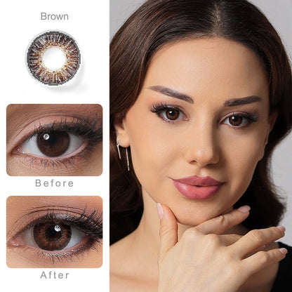 3 tone brown contacts