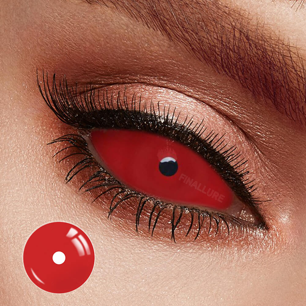 All Red Sclera Contacts | Full Eye Demon & Halloween Lenses – FINALLURE